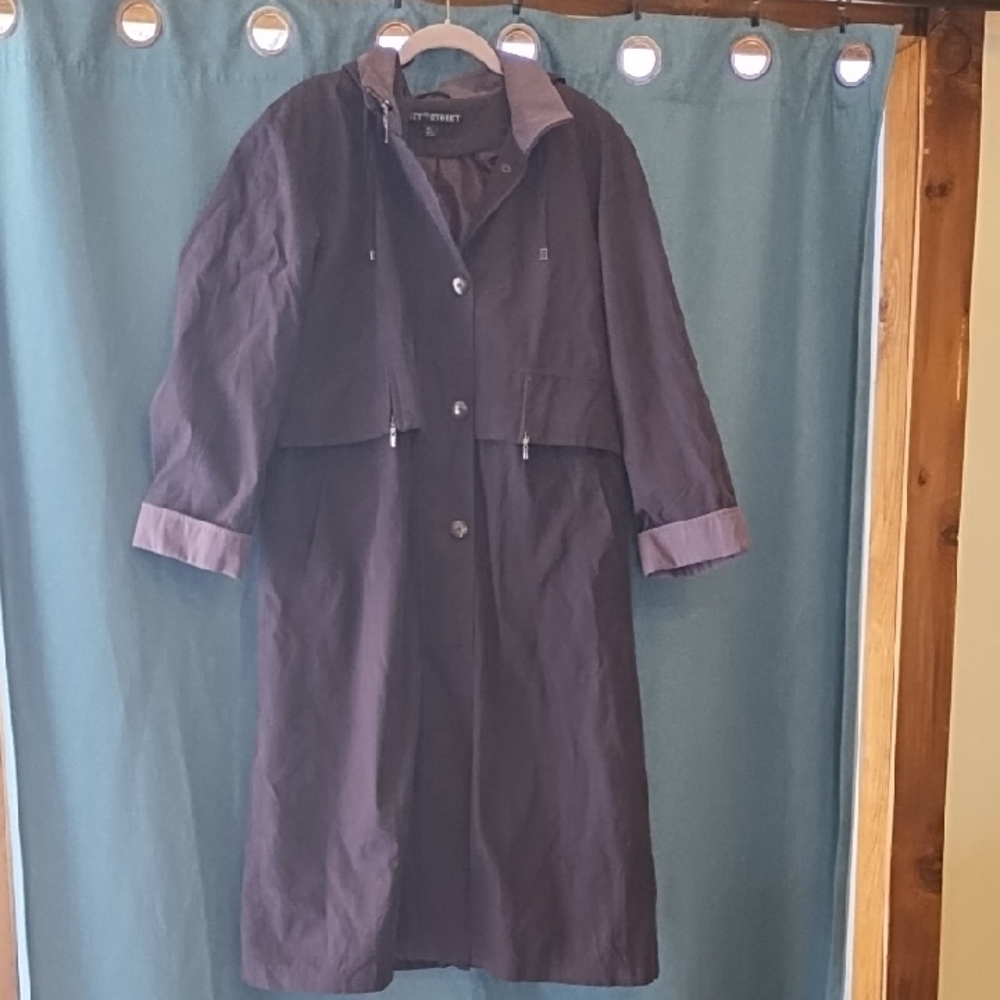 Flete Street Women's Purple Hooded Coat